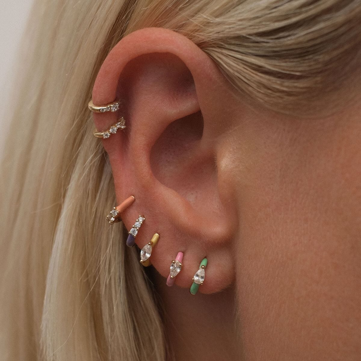 Burton Enamel Pop 6 Piece Earring Set